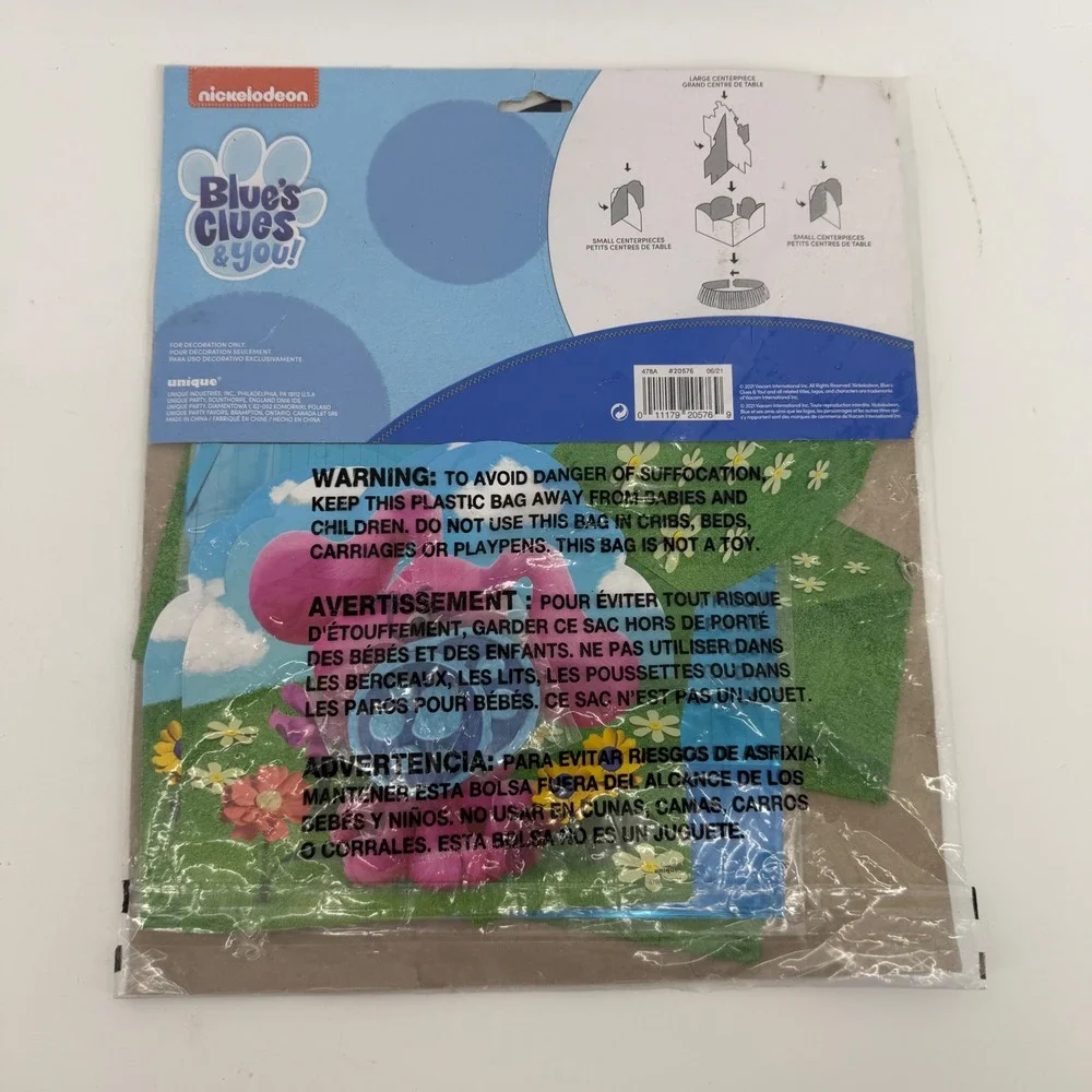 Nickelodeon Blue's Clues 23p Table Decorating Kit Centerpiece Confetti Set of 3
